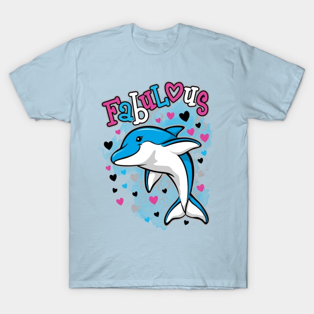 Dolphin Fabulous kids t-shirt T-Shirt by thatscool